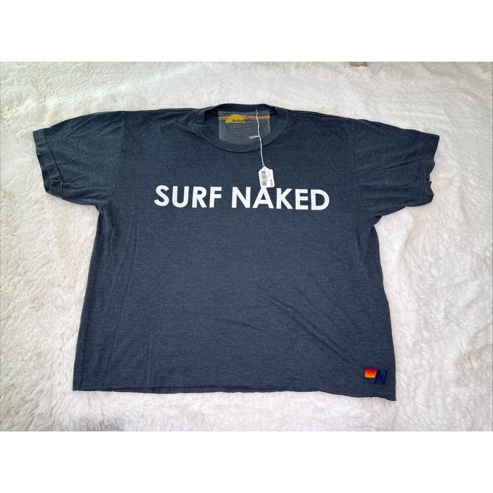 AVIATOR NATION “Surf Naked” T Shirt-Women’s Size Large-Brand New